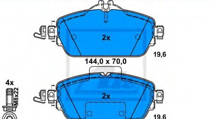 Set placute frana,frana disc MERCEDES C-CLASS Cupe (C205) (2015 - 2016) ATE 13.0460-2792.2 piesa NOUA