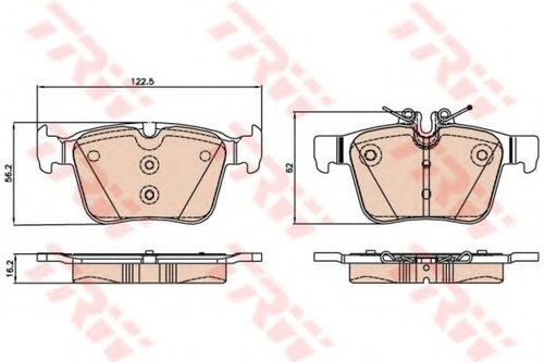 Set placute frana,frana disc MERCEDES C-CLASS (W205) (2013 - 2016) TRW GDB2071 piesa NOUA