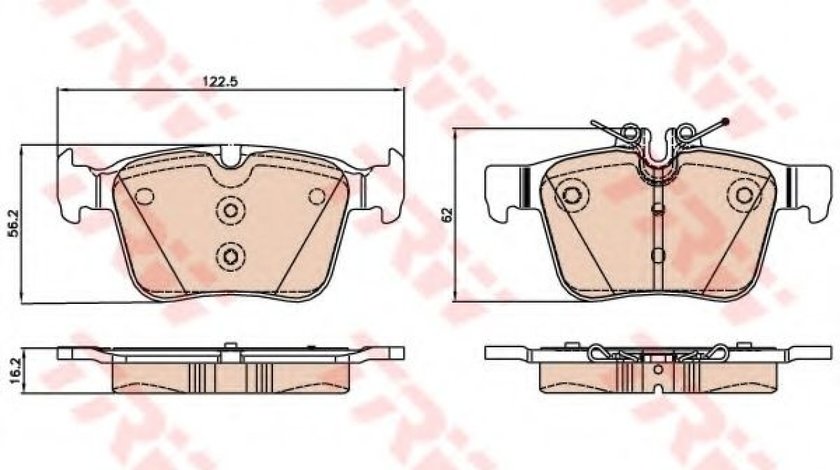 Set placute frana,frana disc MERCEDES C-CLASS Cupe (C205) (2015 - 2016) TRW GDB2071 piesa NOUA