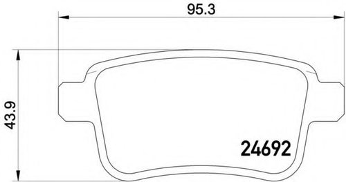 Set placute frana,frana disc MERCEDES CITAN Tila-Auto (415) (2012 - 2016) BREMBO P 50 107 piesa NOUA