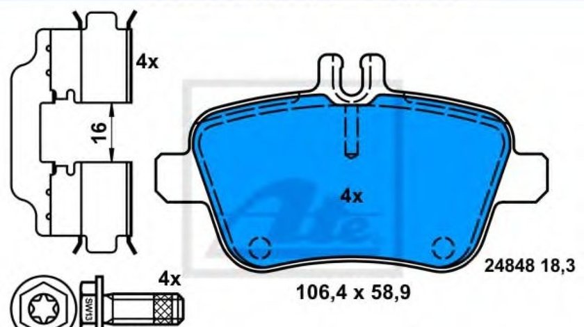 Set placute frana,frana disc MERCEDES CLA Cupe (C117) (2013 - 2016) ATE 13.0460-2786.2 piesa NOUA