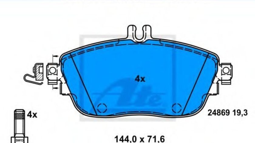 Set placute frana,frana disc MERCEDES CLA Cupe (C117) (2013 - 2016) ATE 13.0460-2779.2 piesa NOUA