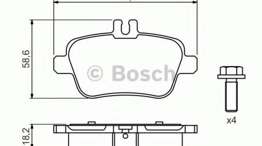 Set placute frana,frana disc MERCEDES CLA Cupe (C117) (2013 - 2016) BOSCH 0 986 494 664 piesa NOUA