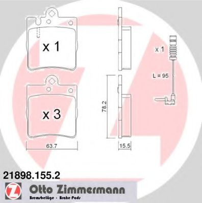 Set placute frana,frana disc MERCEDES CLC-CLASS (CL203) (2008 - 2011) ZIMMERMANN 21898.155.2 piesa NOUA