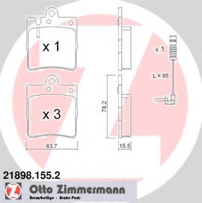 Set placute frana,frana disc MERCEDES CLC-CLASS (CL203) (2008 - 2011) ZIMMERMANN 21898.155.2 piesa N...