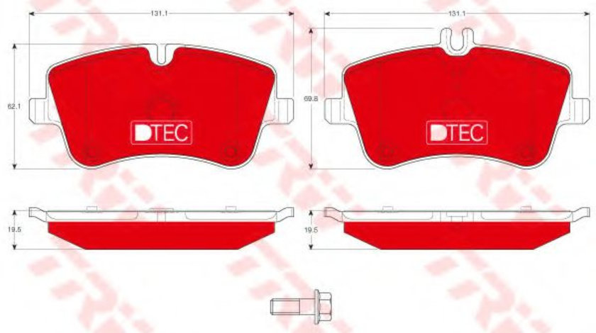 Set placute frana,frana disc MERCEDES CLC-CLASS (CL203) (2008 - 2011) TRW GDB1413DTE piesa NOUA