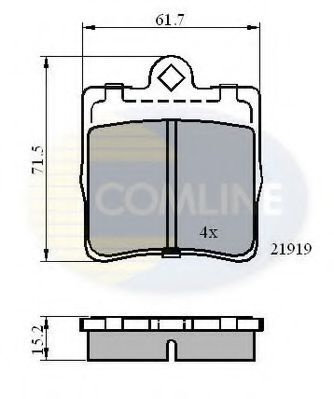 Set placute frana,frana disc MERCEDES CLC-CLASS (CL203) (2008 - 2011) COMLINE CBP0454 piesa NOUA