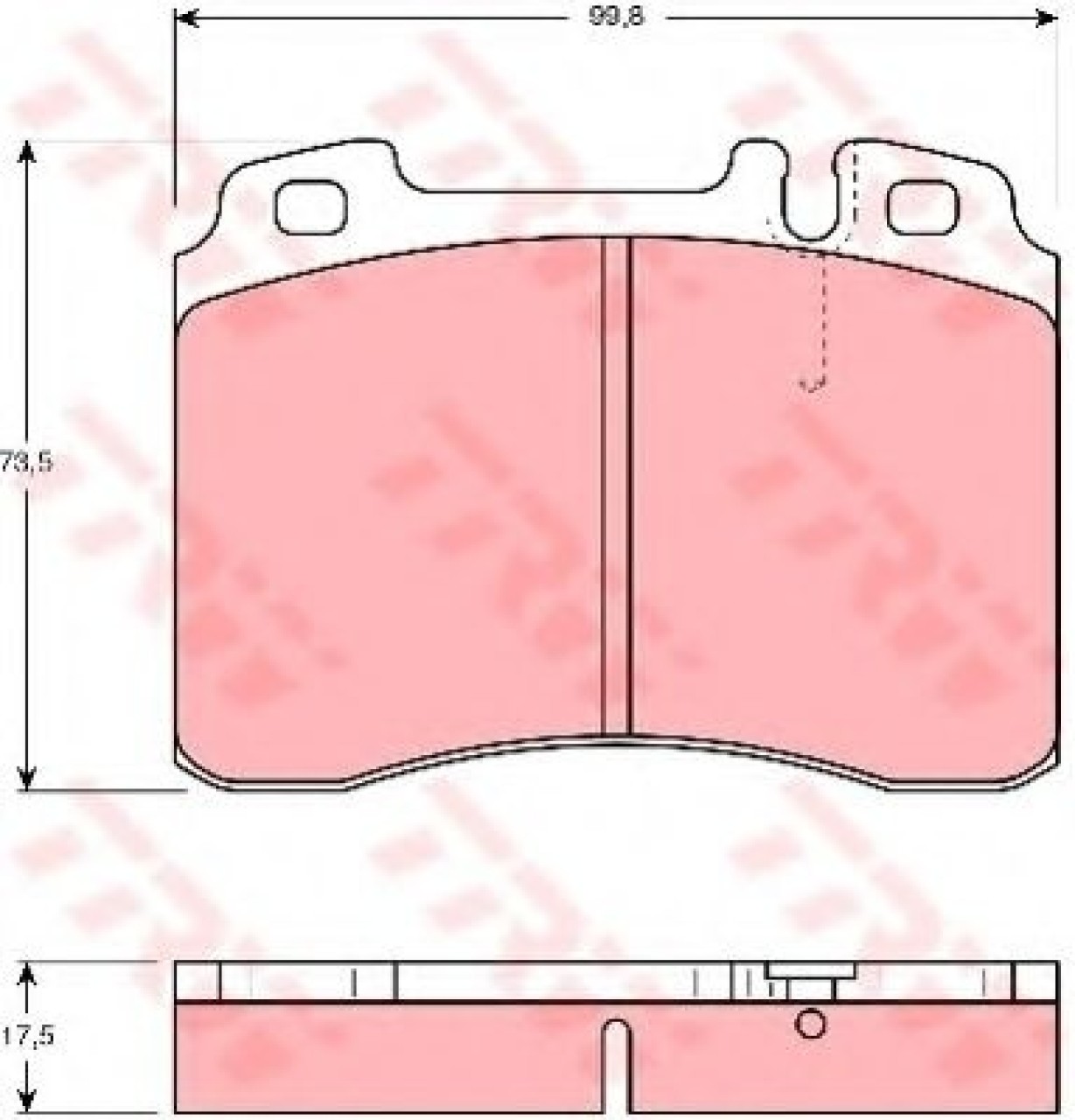 Set placute frana,frana disc MERCEDES CLK (C208) (1997 - 2002) TRW GDB962 piesa NOUA