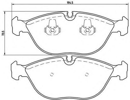 Set placute frana,frana disc MERCEDES CLK (C208) (1997 - 2002) BREMBO P 06 019 piesa NOUA