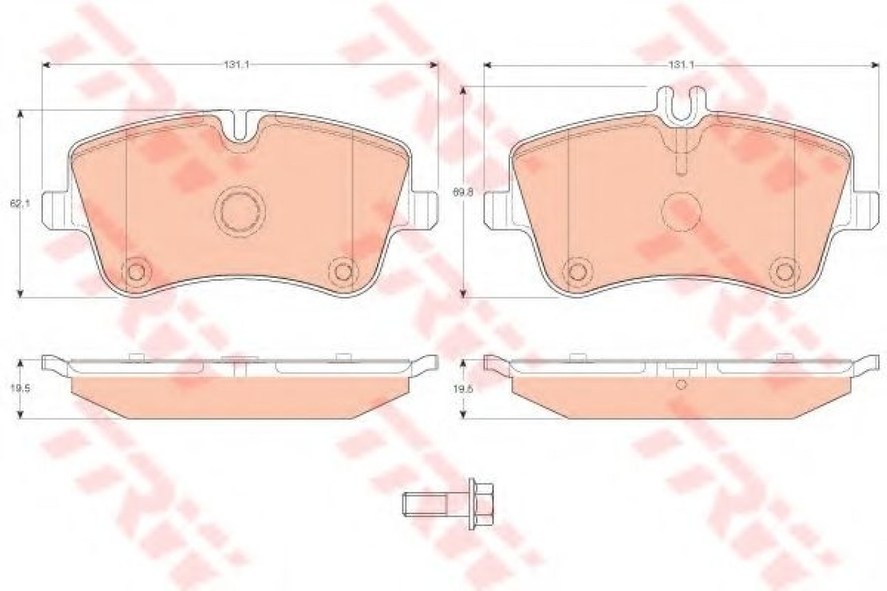 Set placute frana,frana disc MERCEDES CLK (C209) (2002 - 2009) TRW GDB1413 piesa NOUA