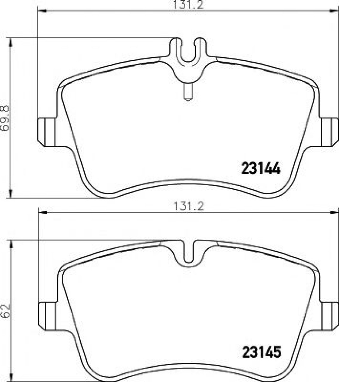 Set placute frana,frana disc MERCEDES CLK (C209) (2002 - 2009) TEXTAR 2314401 piesa NOUA