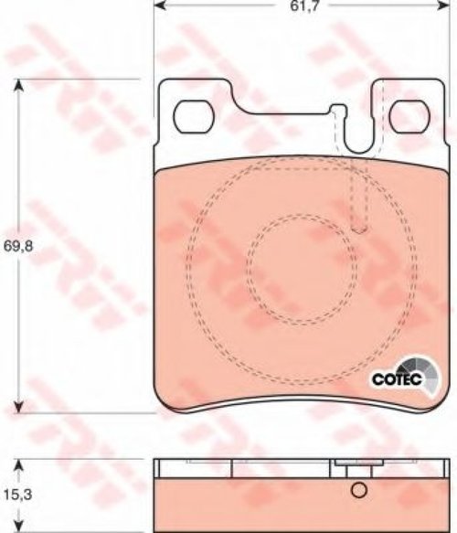 Set placute frana,frana disc MERCEDES CLK (C209) (2002 - 2009) TRW GDB1123 piesa NOUA