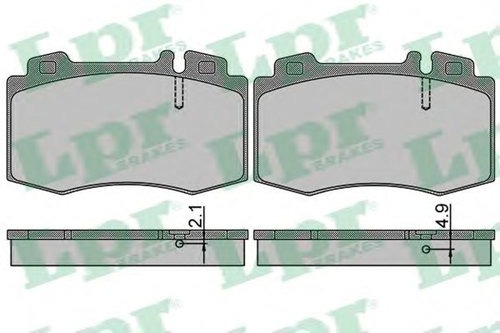 Set placute frana,frana disc MERCEDES CLK (C209) (2002 - 2009) LPR 05P849 piesa NOUA
