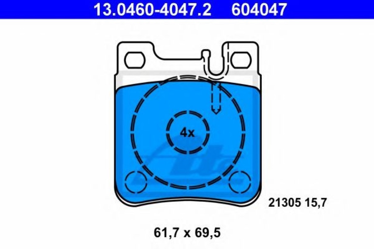 Set placute frana,frana disc MERCEDES CLK (C209) (2002 - 2009) ATE 13.0460-4047.2 piesa NOUA