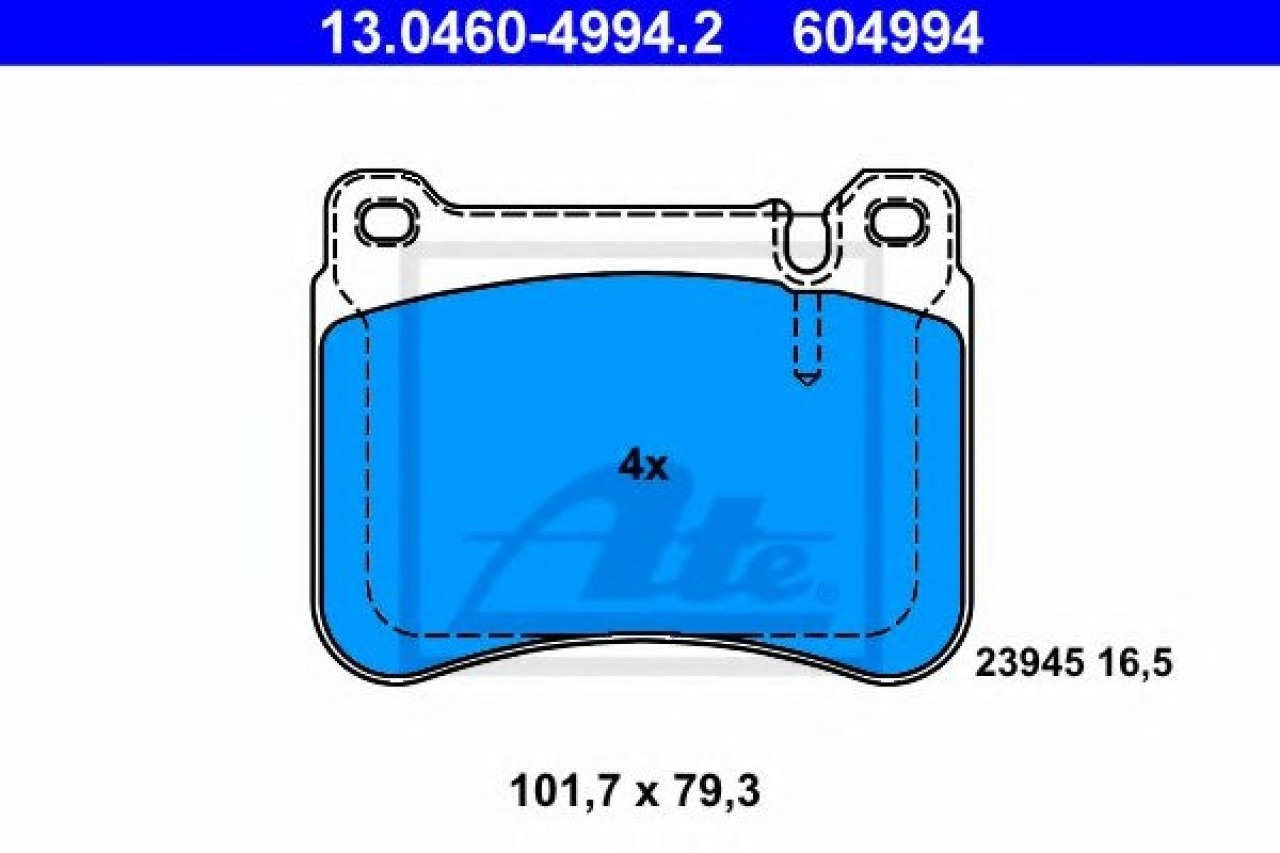 Set placute frana,frana disc MERCEDES CLK (C209) (2002 - 2009) ATE 13.0460-4994.2 piesa NOUA