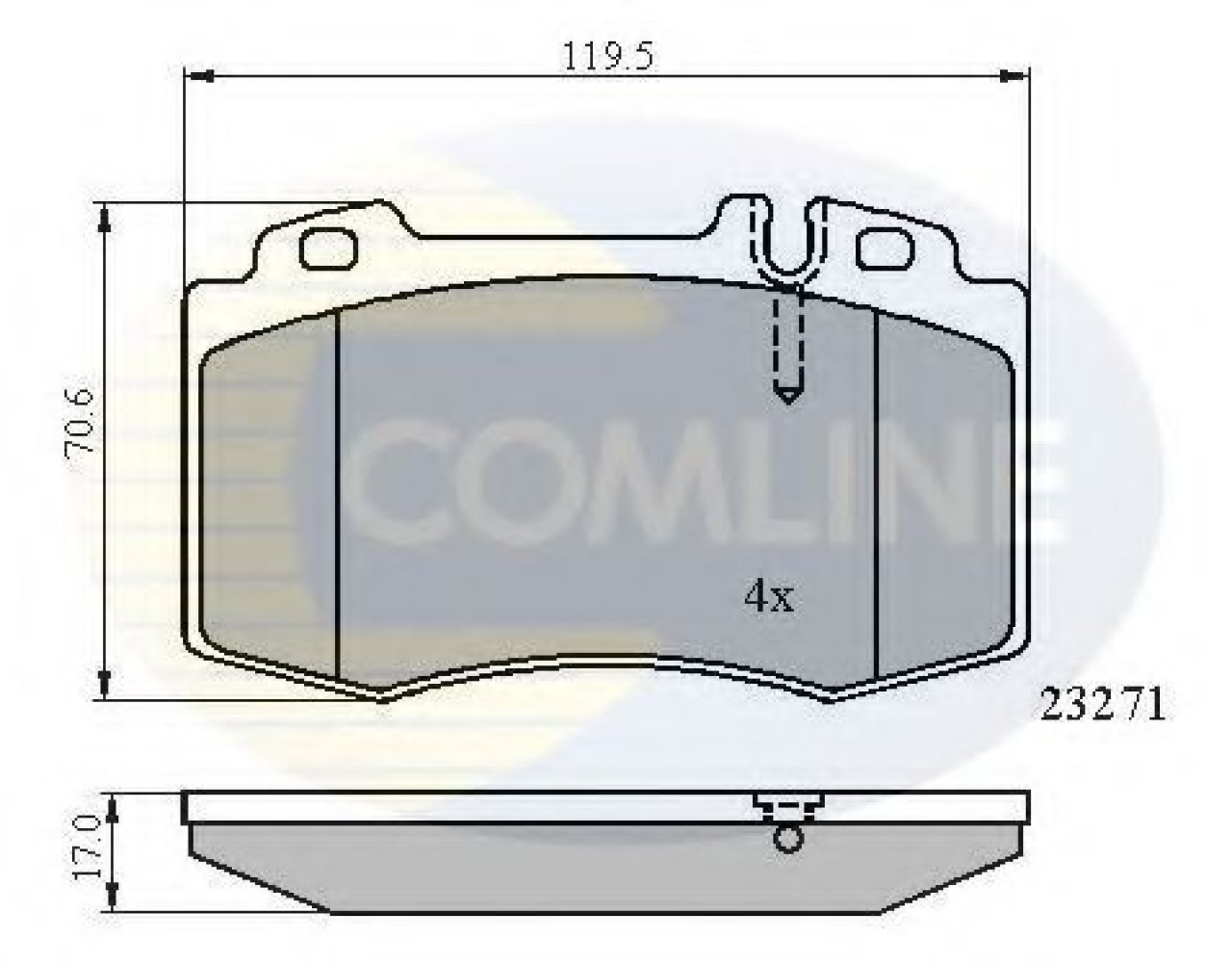 Set placute frana,frana disc MERCEDES CLK (C209) (2002 - 2009) COMLINE CBP01117 piesa NOUA