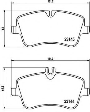 Set placute frana,frana disc MERCEDES CLK (C209) (2002 - 2009) BREMBO P 50 045 piesa NOUA