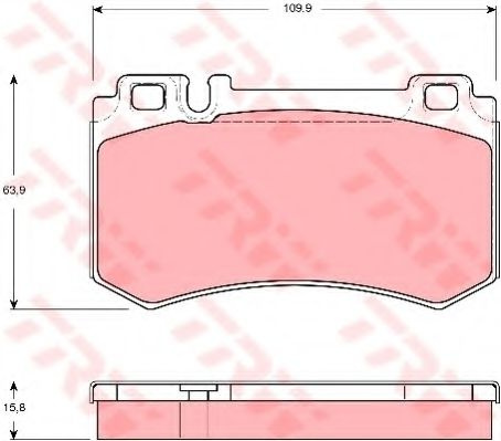 Set placute frana,frana disc MERCEDES CLK (C209) (2002 - 2009) TRW GDB1544 piesa NOUA