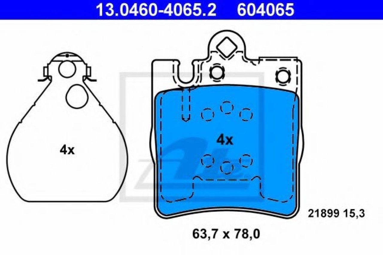 Set placute frana,frana disc MERCEDES CLK (C209) (2002 - 2009) ATE 13.0460-4065.2 piesa NOUA