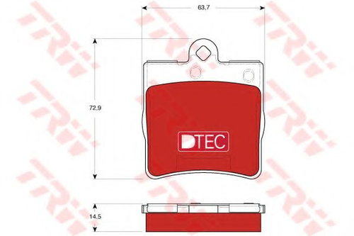 Set placute frana,frana disc MERCEDES CLK Cabriolet (A209) (2003 - 2010) TRW GDB1545DTE piesa NOUA