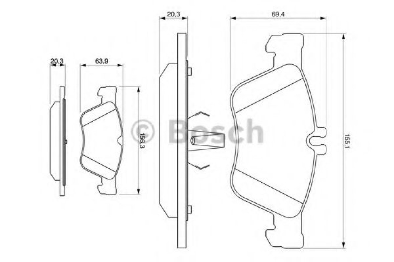 Set placute frana,frana disc MERCEDES CLK Cabriolet (A208) (1998 - 2002) BOSCH 0 986 494 001 piesa NOUA