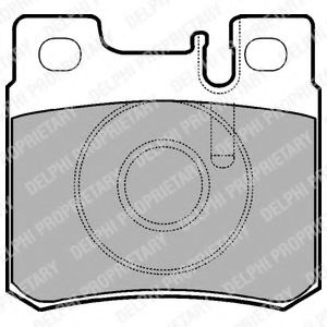 Set placute frana,frana disc MERCEDES CLK Cabriolet (A208) (1998 - 2002) DELPHI LP946 piesa NOUA