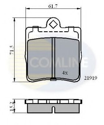 Set placute frana,frana disc MERCEDES CLK Cabriolet (A208) (1998 - 2002) COMLINE CBP0454 piesa NOUA