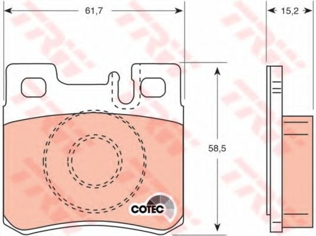 Set placute frana,frana disc MERCEDES CLK Cabriolet (A208) (1998 - 2002) TRW GDB987 piesa NOUA