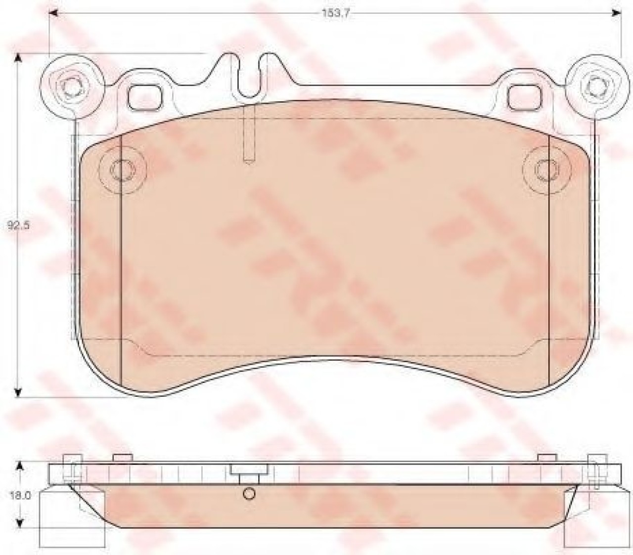 Set placute frana,frana disc MERCEDES CLS (C218) (2011 - 2016) TRW GDB1972 piesa NOUA