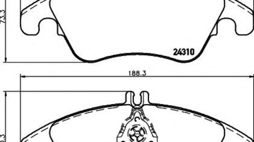 Set placute frana,frana disc MERCEDES CLS (C218) (2011 - 2016) TEXTAR 2431001 piesa NOUA