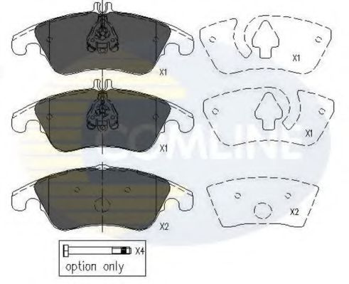 Set placute frana,frana disc MERCEDES CLS (C218) (2011 - 2016) COMLINE CBP06037 piesa NOUA
