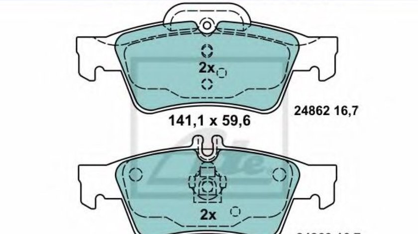 Set placute frana,frana disc MERCEDES CLS (C218) (2011 - 2016) ATE 13.0470-7259.2 piesa NOUA