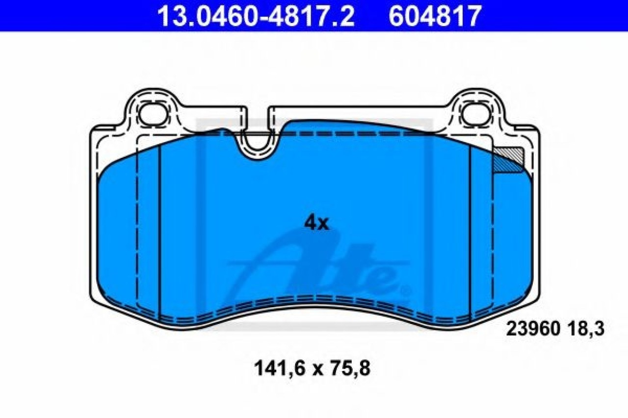 Set placute frana,frana disc MERCEDES CLS (C219) (2004 - 2011) ATE 13.0460-4817.2 piesa NOUA