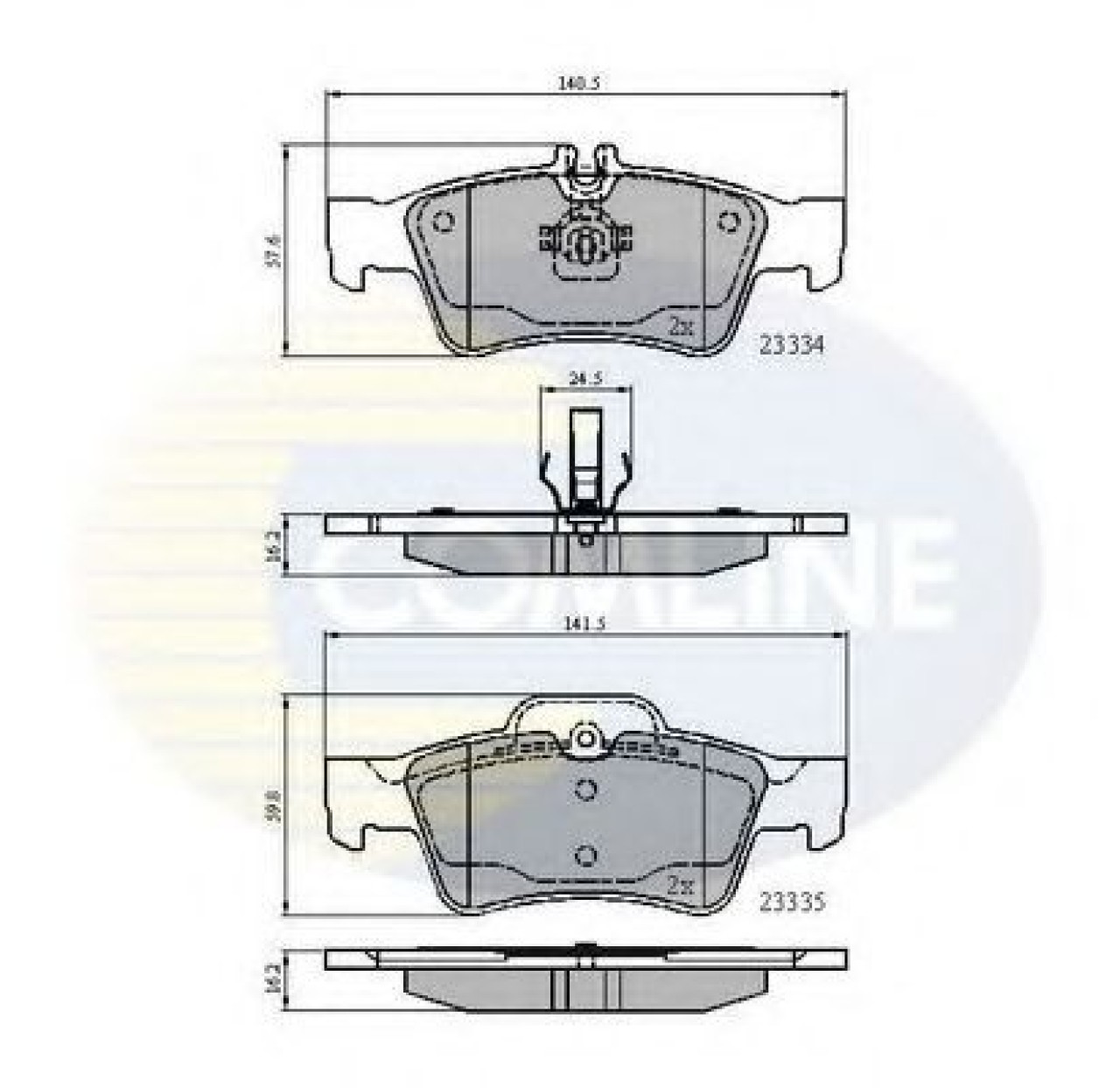 Set placute frana,frana disc MERCEDES CLS Shooting Brake (X218) (2012 - 2016) COMLINE CBP01118 piesa NOUA