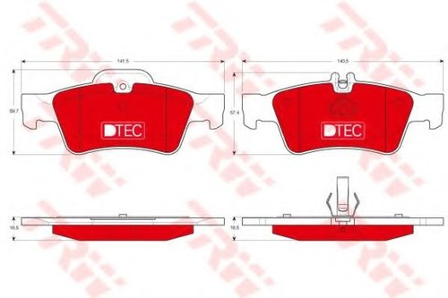 Set placute frana,frana disc MERCEDES CLS Shooting Brake (X218) (2012 - 2016) TRW GDB1546DTE piesa N...