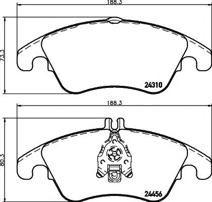 Set placute frana,frana disc MERCEDES CLS Shooting Brake (X218) (2012 - 2016) TEXTAR 2431001 piesa NOUA