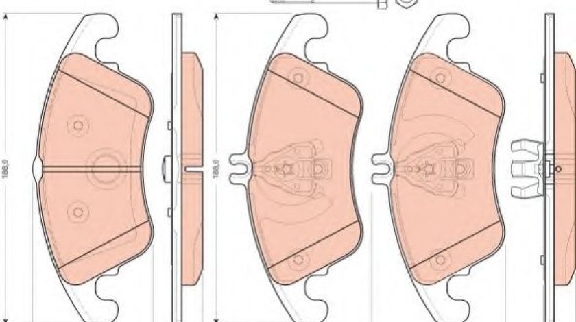 Set placute frana,frana disc MERCEDES CLS Shooting Brake (X218) (2012 - 2016) TRW GDB1737 piesa NOUA