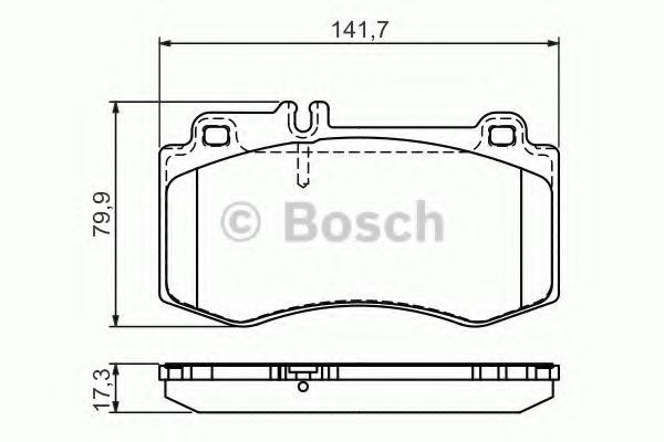 Set placute frana,frana disc MERCEDES E-CLASS T-Model (S212) (2009 - 2016) BOSCH 0 986 494 405 piesa NOUA