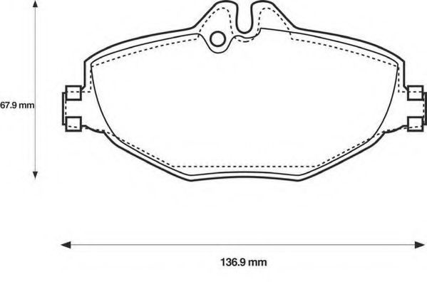 Set placute frana,frana disc MERCEDES E-CLASS T-Model (S211) (2003 - 2009) JURID 573091JC piesa NOUA
