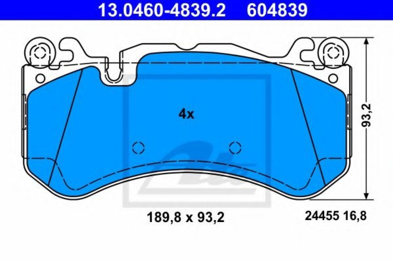 Set placute frana,frana disc MERCEDES E-CLASS T-Model (S211) (2003 - 2009) ATE 13.0460-4839.2 piesa NOUA