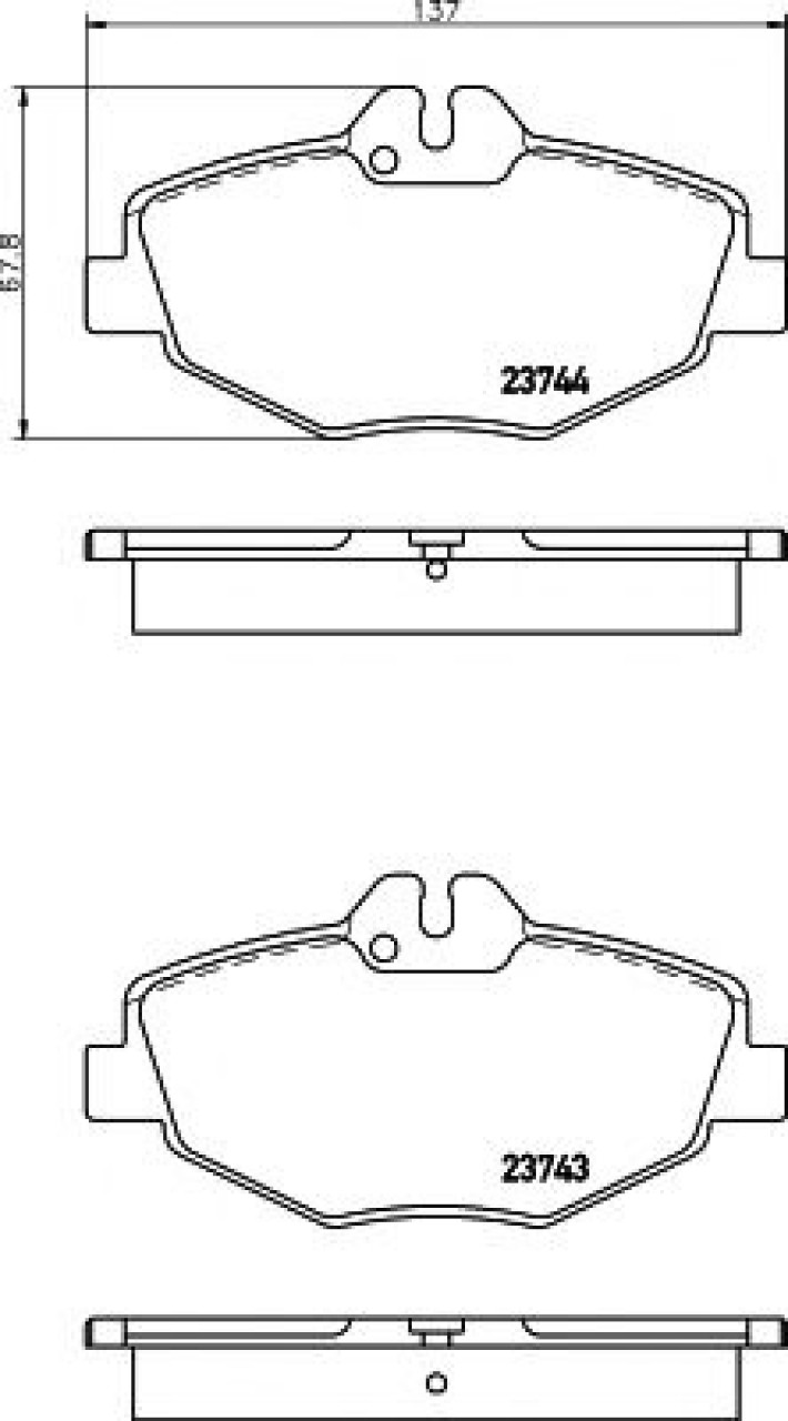 Set placute frana,frana disc MERCEDES E-CLASS T-Model (S211) (2003 - 2009) TEXTAR 2374303 piesa NOUA