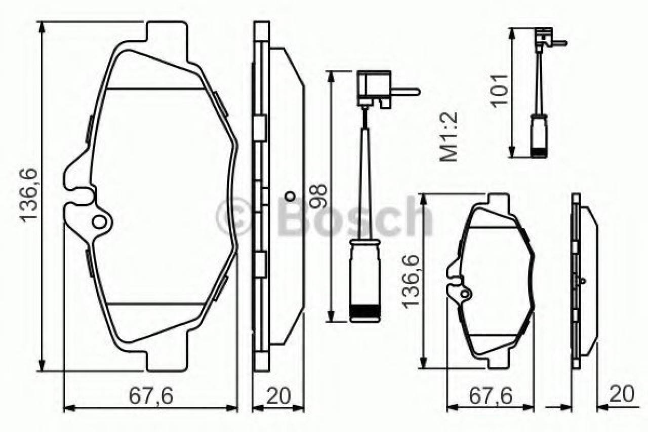 Set placute frana,frana disc MERCEDES E-CLASS T-Model (S211) (2003 - 2009) BOSCH 0 986 494 285 piesa NOUA