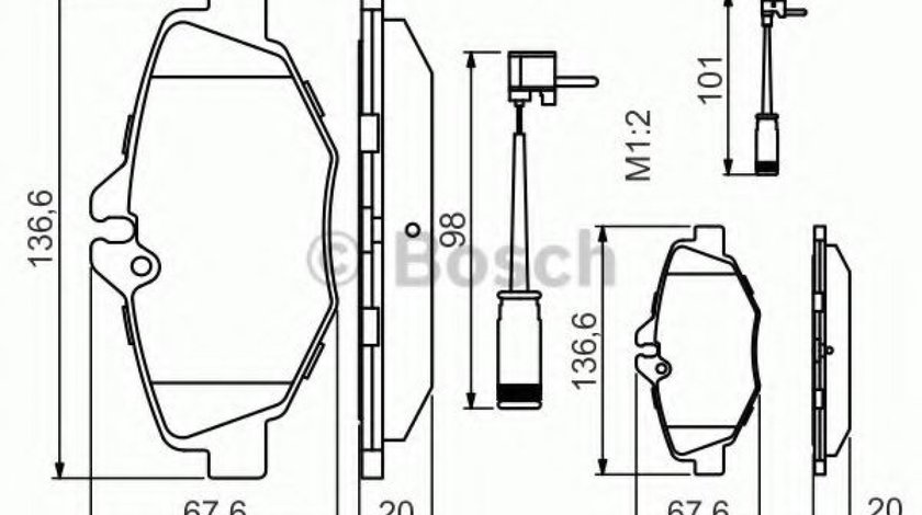 Set placute frana,frana disc MERCEDES E-CLASS T-Model (S211) (2003 - 2009) BOSCH 0 986 494 285 piesa NOUA