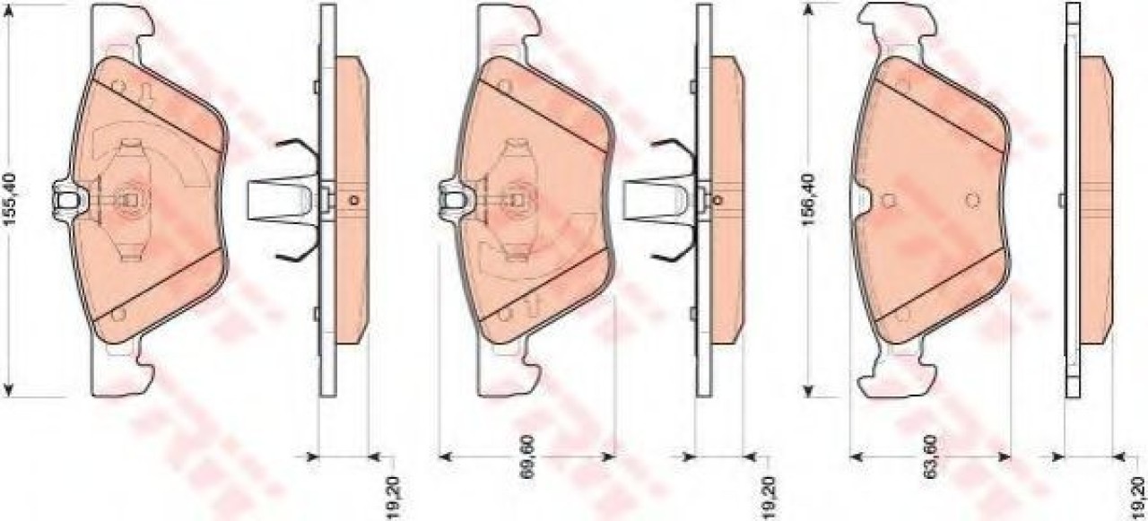 Set placute frana,frana disc MERCEDES E-CLASS T-Model (S211) (2003 - 2009) TRW GDB1815 piesa NOUA