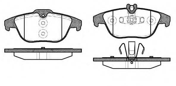 Set placute frana,frana disc MERCEDES E-CLASS T-Model (S212) (2009 - 2016) REMSA 1305.20 piesa NOUA