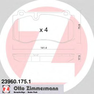Set placute frana,frana disc MERCEDES E-CLASS T-Model (S211) (2003 - 2009) ZIMMERMANN 23960.175.1 piesa NOUA