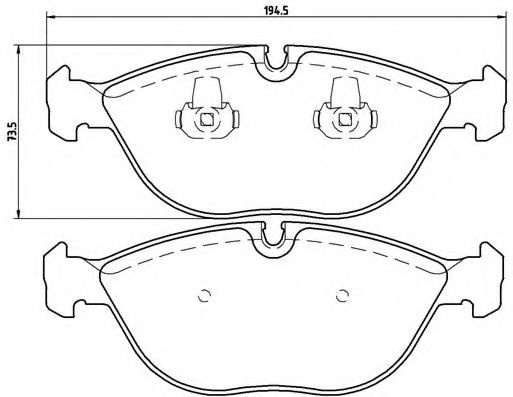 Set placute frana,frana disc MERCEDES E-CLASS T-Model (S211) (2003 - 2009) BREMBO P 06 019 piesa NOUA