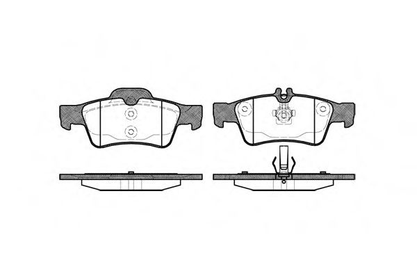 Set placute frana,frana disc MERCEDES E-CLASS T-Model (S211) (2003 - 2009) REMSA 0991.00 piesa NOUA