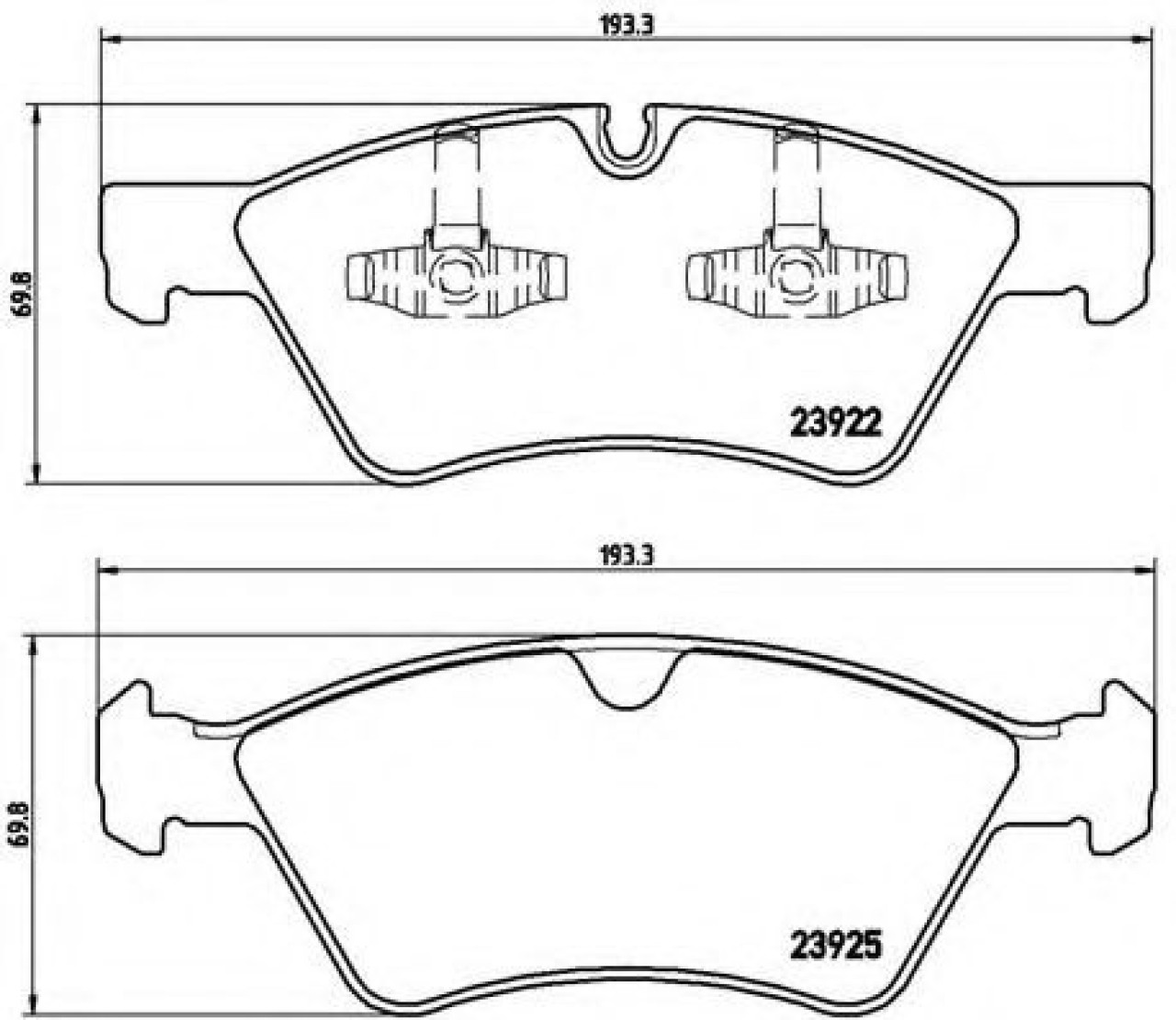 Set placute frana,frana disc MERCEDES E-CLASS T-Model (S211) (2003 - 2009) BREMBO P 50 063 piesa NOUA