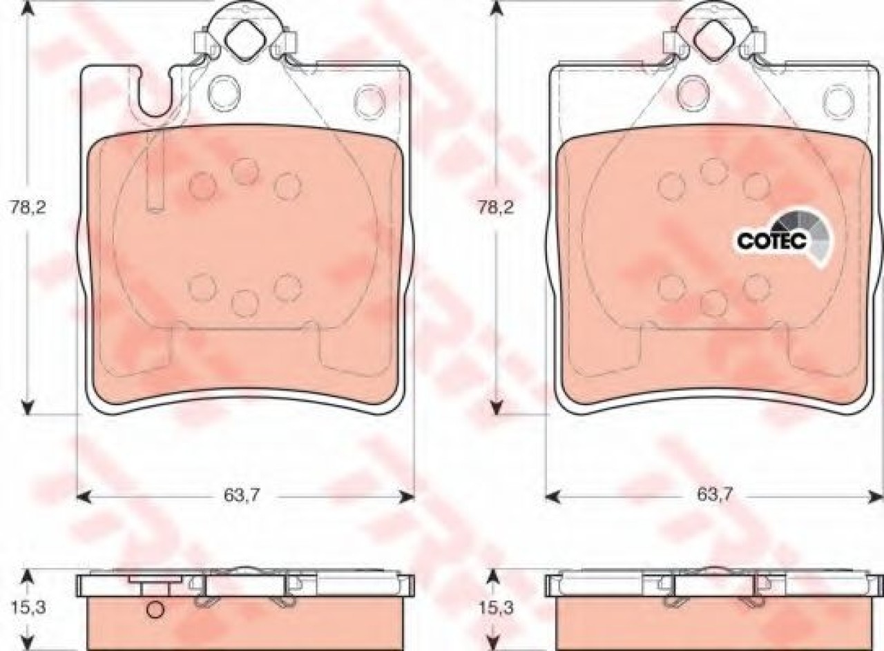 Set placute frana,frana disc MERCEDES E-CLASS Combi (S210) (1996 - 2003) TRW GDB1421 piesa NOUA